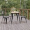Flash Furniture 23.75 SQ Dining Table Brown Poly Top/Black Frame JJ-T14619-60-BRBK-GG - alternate 10